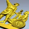 Клятва дружины - 3D модель STL для ЧПУ, барельеф в средневековом стиле