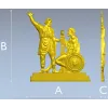 Клятва дружины - 3D модель STL для ЧПУ, барельеф в средневековом стиле