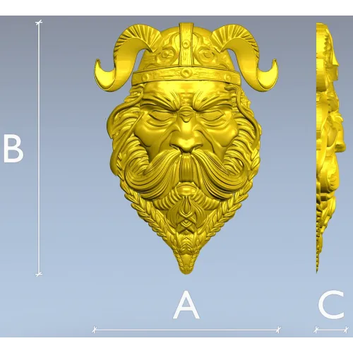 Рельеф "Старый Викинг" - 3D модель STL для ЧПУ
