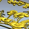 Панно "Журавли у пруда" - STL модель для ЧПУ