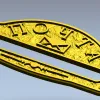 Classic arched mailplate STL 3D model for CNC milling