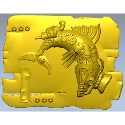 Щука - рельефная 3D модель STL для ЧПУ