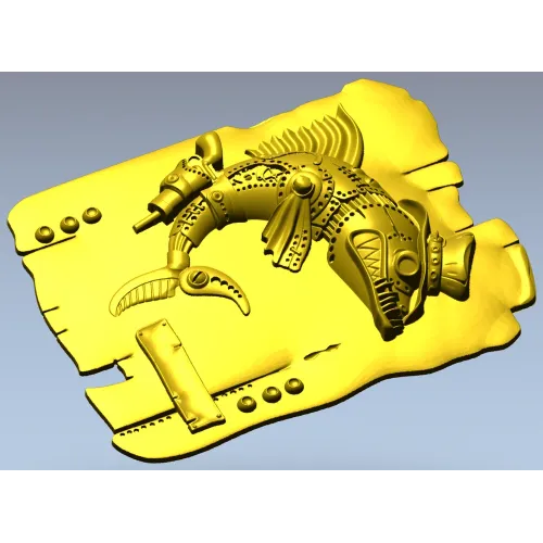 Щука - рельефная 3D модель STL для ЧПУ