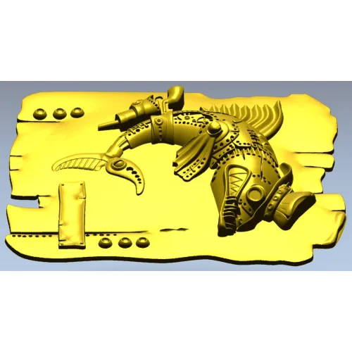 Щука - рельефная 3D модель STL для ЧПУ