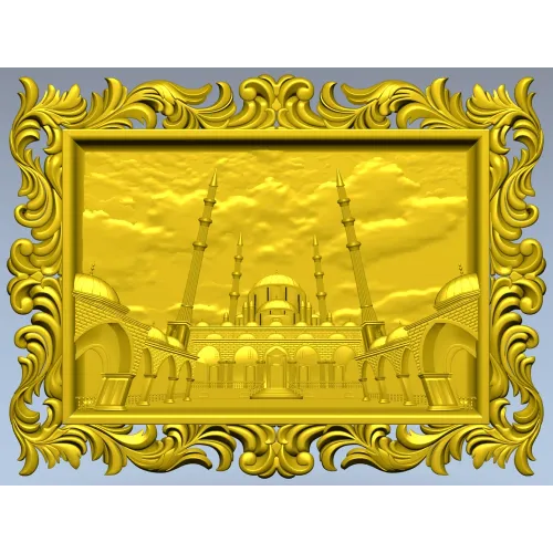 Декоративная панель "Тадж-Махал" - 3D модель STL для ЧПУ