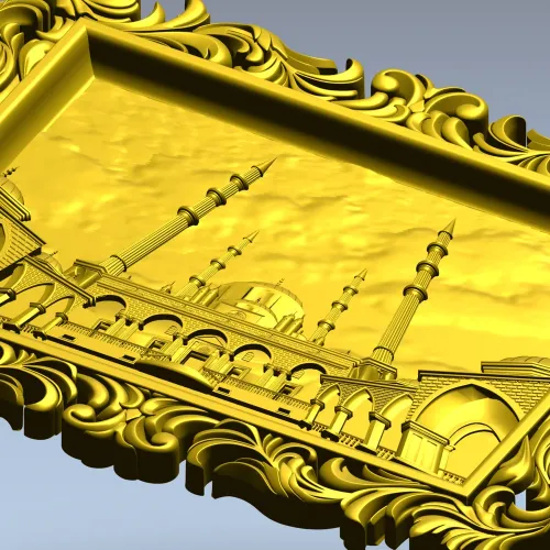 Декоративная панель "Тадж-Махал" - 3D модель STL для ЧПУ