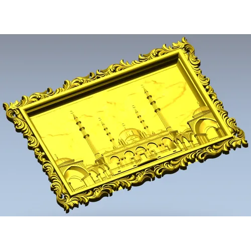 Taj Mahal Framed Relief STL for CNC