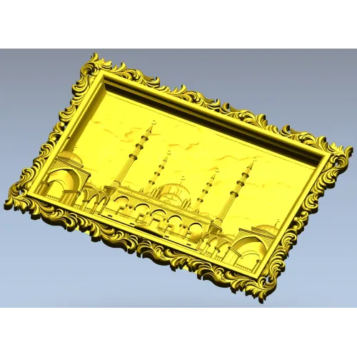 Taj Mahal Framed Relief STL for CNC