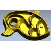 3D модель "Тарелка-рыбка" в формате STL для ЧПУ - декоративная панель