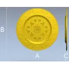 STL модель декоративной тарелки для ЧПУ - орнаментальный щит