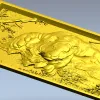 Тигр на скале - рельефная 3D модель STL для ЧПУ