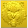 Tiger Head Relief STL - High-Relief 3D Model for CNC