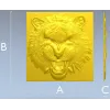 Tiger Head Relief STL - High-Relief 3D Model for CNC