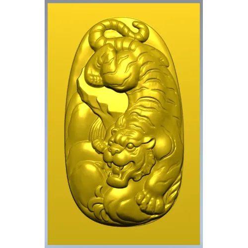 Рельефная 3D модель тигра в формате STL для ЧПУ