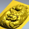 Рельефная 3D модель тигра в формате STL для ЧПУ