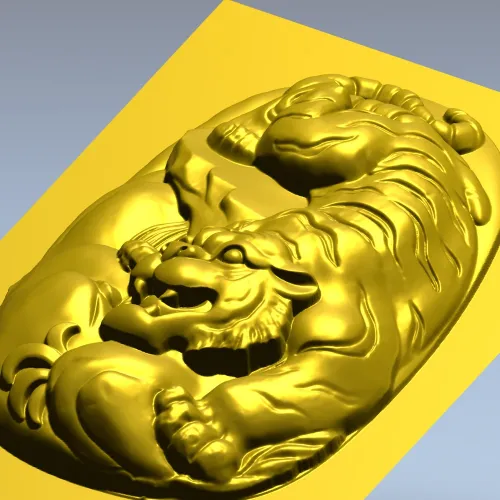 Рельефная 3D модель тигра в формате STL для ЧПУ