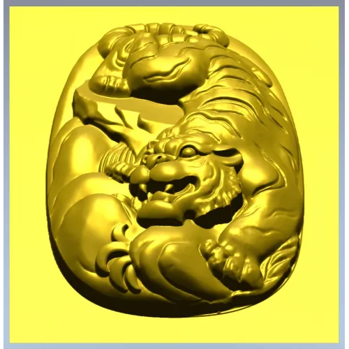 Рельефная 3D модель тигра в формате STL для ЧПУ