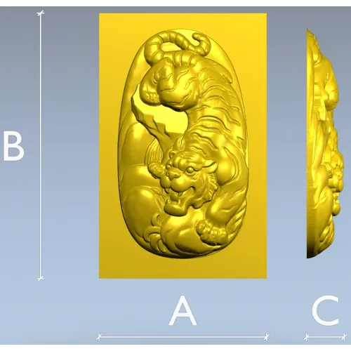 Рельефная 3D модель тигра в формате STL для ЧПУ