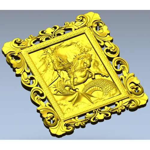 Dragon Slayer Relief - high-relief STL panel for CNC