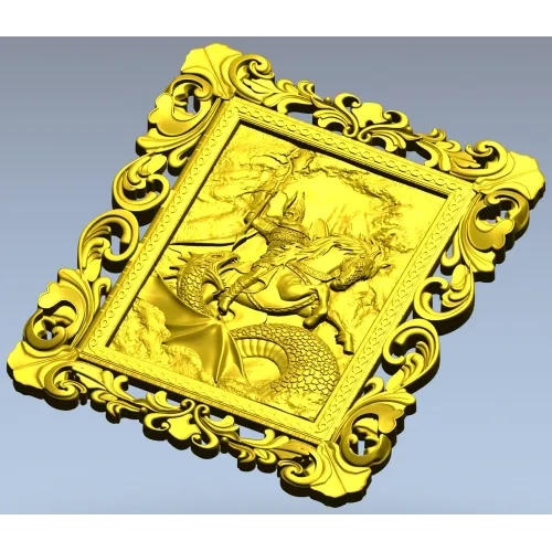 Dragon Slayer Relief - high-relief STL panel for CNC