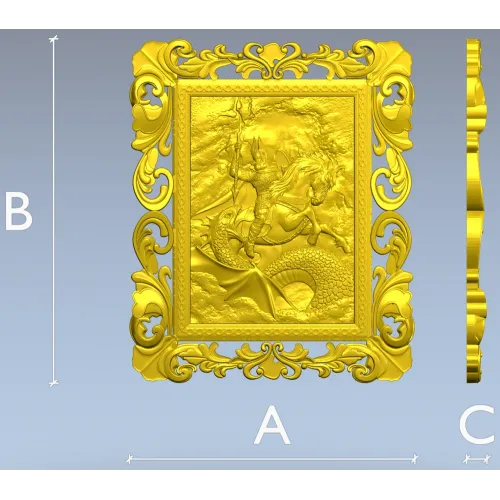 Dragon Slayer Relief - high-relief STL panel for CNC