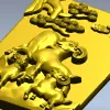 3D модель "Три барана у скалы" - stl панель для ЧПУ
