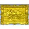 Three Horses on the Shore - high-relief STL 3D model for CNC
