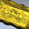 Three Horses on the Shore - high-relief STL 3D model for CNC