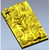 Timid Hunter - high-relief STL panel for CNC milling