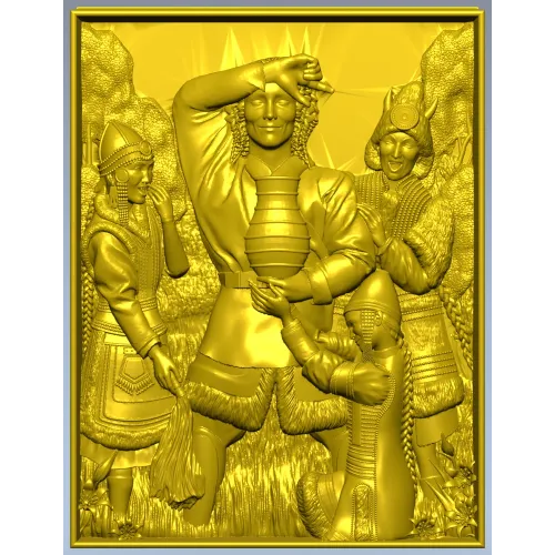 Harvest Revelry - High-Relief STL Panel for CNC