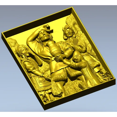 Harvest Revelry - High-Relief STL Panel for CNC