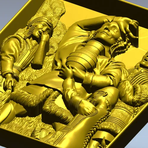 Harvest Revelry - High-Relief STL Panel for CNC