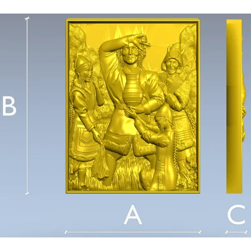 Harvest Revelry - High-Relief STL Panel for CNC
