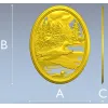 Овальный медальон "Полет уток" - 3D модель STL для ЧПУ
