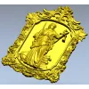 Фемида в барочном картуше - 3D модель STL для ЧПУ