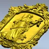Фемида в барочном картуше - 3D модель STL для ЧПУ