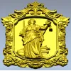 Фемида в барочном картуше - 3D модель STL для ЧПУ