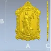 Фемида в барочном картуше - 3D модель STL для ЧПУ