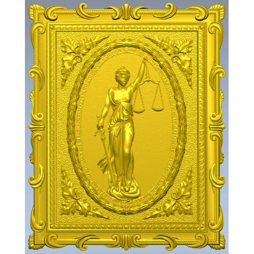 Themis Lady of Justice relief STL for CNC
