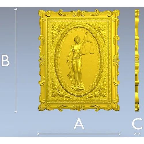 Themis Lady of Justice relief STL for CNC