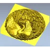 STL модель "Феникс в цветочной рамке" - 3D рельеф для ЧПУ
