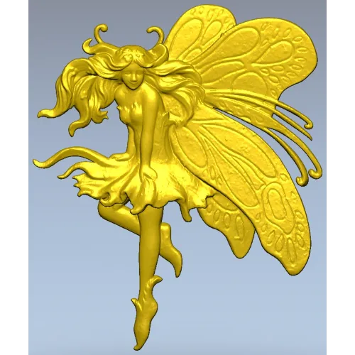 Fairy bas-relief STL for CNC router