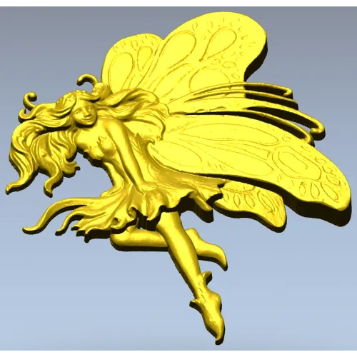 Fairy bas-relief STL for CNC router