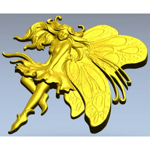 Fairy bas-relief STL for CNC router