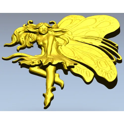 Fairy bas-relief STL for CNC router
