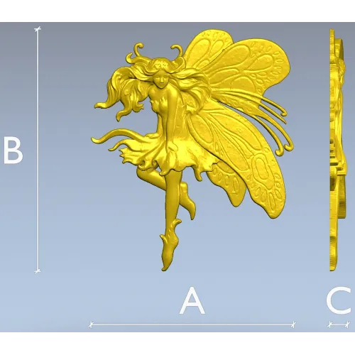 Fairy bas-relief STL for CNC router