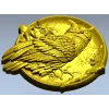 Owl Medallion Relief STL for CNC