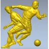 Футбольный барельеф - 3D модель STL для ЧПУ