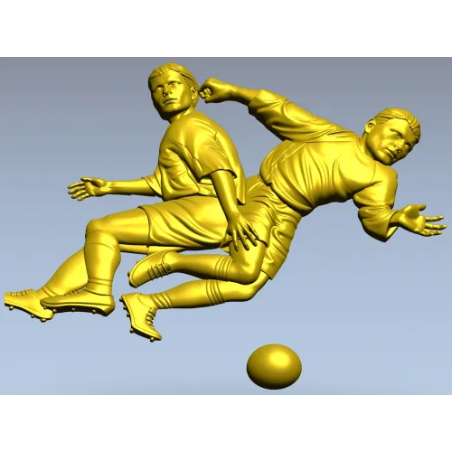 Футбольный барельеф - 3D модель STL для ЧПУ