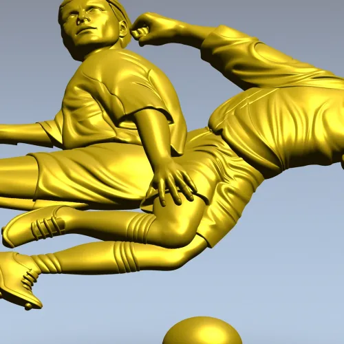 Футбольный барельеф - 3D модель STL для ЧПУ